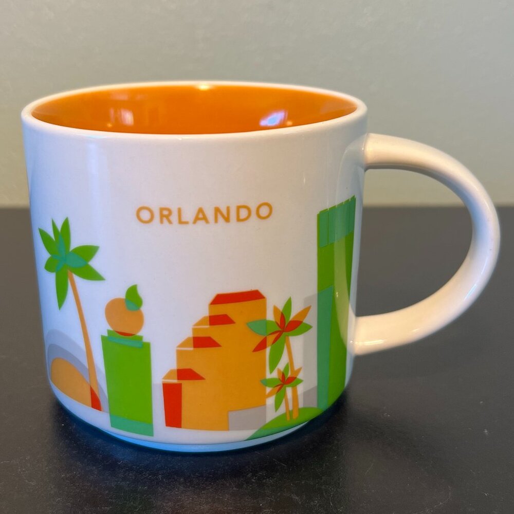 STARBUCKS Orlando Florida YOU ARE HERE Collector Ceramic Coffee Mug 2013 14oz